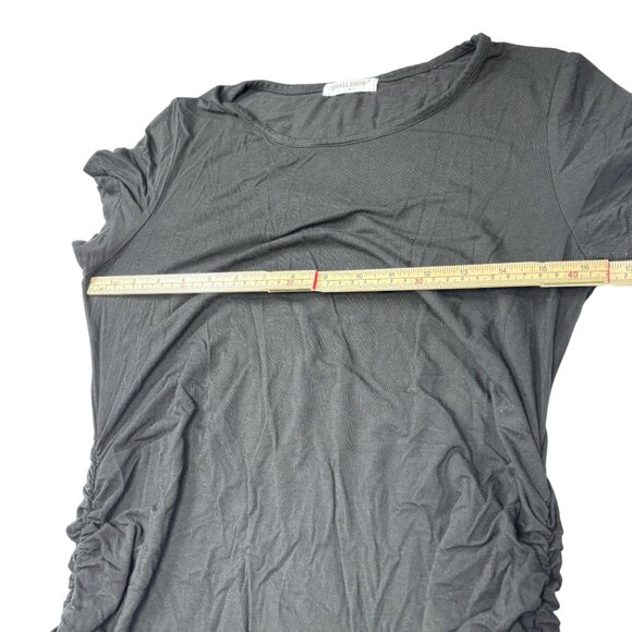 Smallshow Black Ruched Maternity Maxi Dress Short Sleeve Modal Blend M - Picture 9 of 10